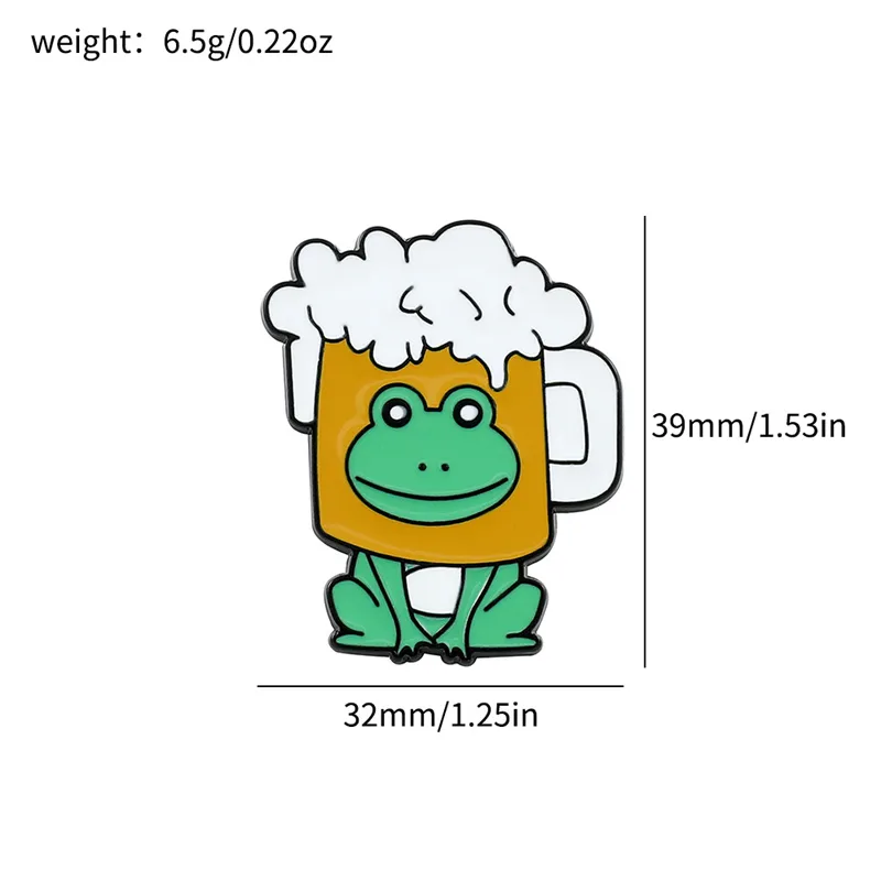 Cartoon Style Cute Animal Cartoon Frog Alloy Stamping Stoving Varnish Plating Unisex Cartoon Pinback Badge Brooches Collar Pin display picture 9