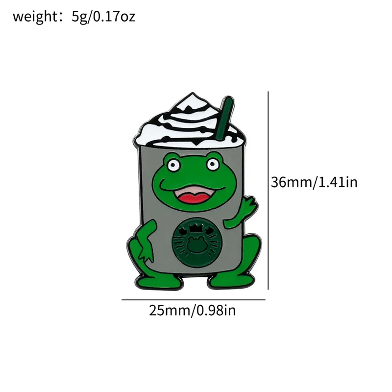 Cartoon Style Cute Animal Cartoon Frog Alloy Stamping Stoving Varnish Plating Unisex Cartoon Pinback Badge Brooches Collar Pin display picture 11