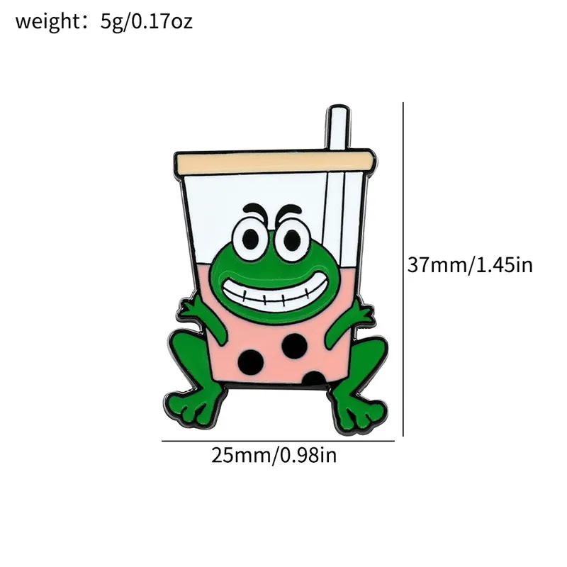 Cartoon Style Cute Animal Cartoon Frog Alloy Stamping Stoving Varnish Plating Unisex Cartoon Pinback Badge Brooches Collar Pin display picture 12