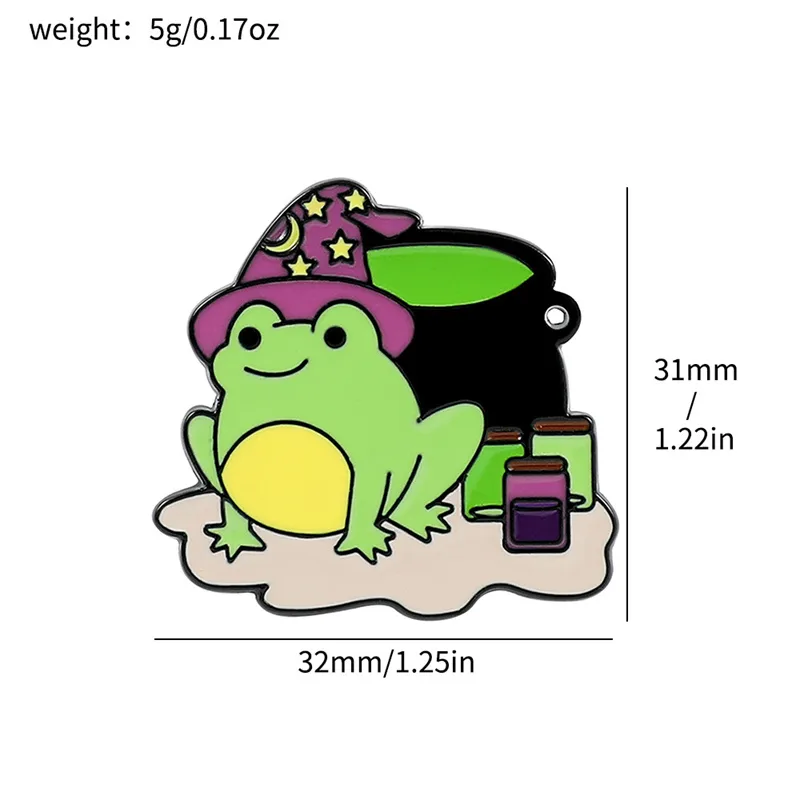 Cartoon Style Cute Animal Cartoon Frog Alloy Stamping Stoving Varnish Plating Unisex Cartoon Pinback Badge Brooches Collar Pin display picture 16