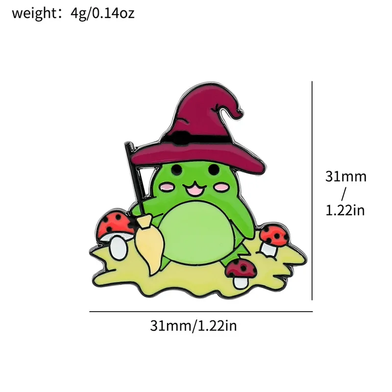 Cartoon Style Cute Animal Cartoon Frog Alloy Stamping Stoving Varnish Plating Unisex Cartoon Pinback Badge Brooches Collar Pin display picture 17