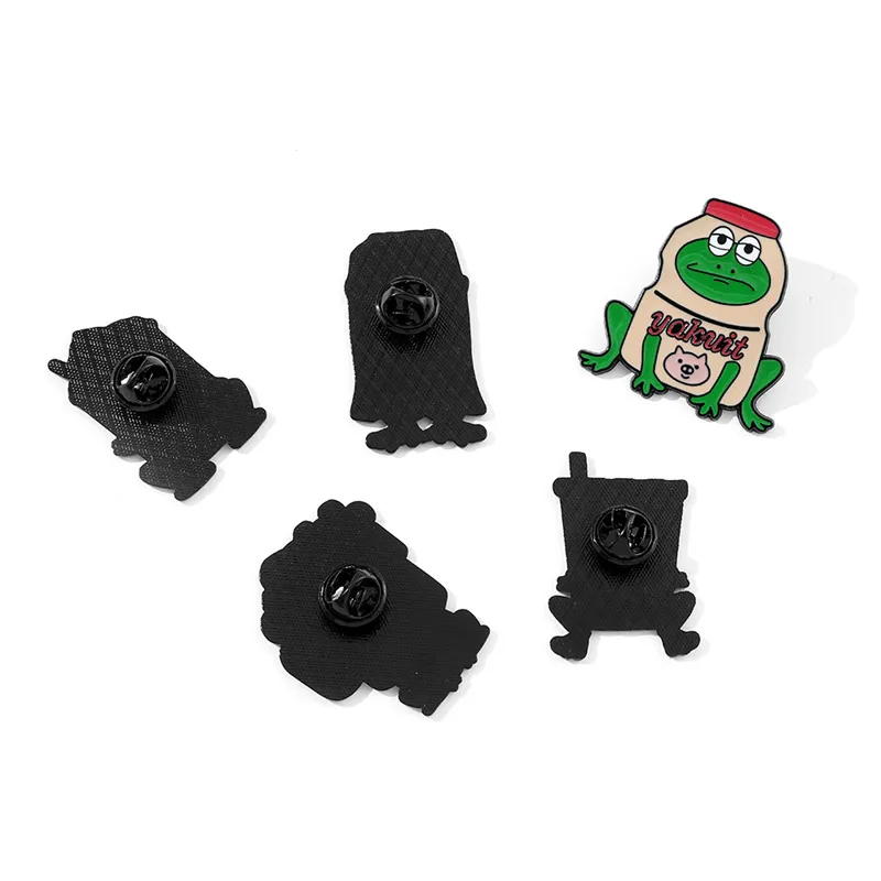Cartoon Style Cute Animal Cartoon Frog Alloy Stamping Stoving Varnish Plating Unisex Cartoon Pinback Badge Brooches Collar Pin display picture 7