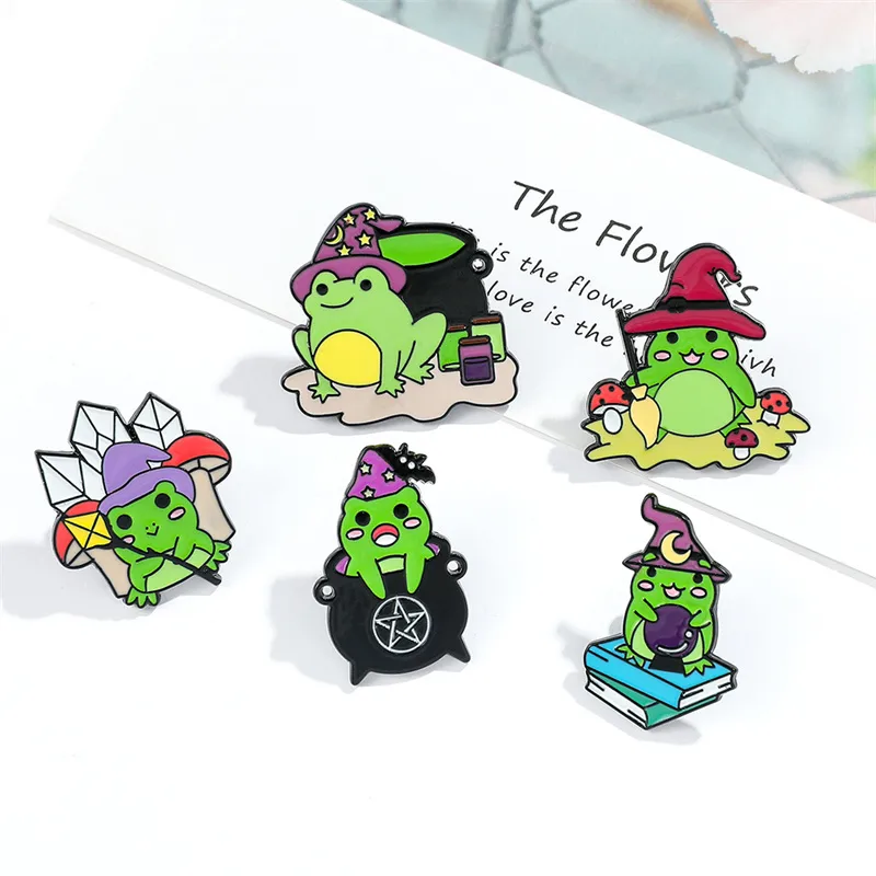 Cartoon Style Cute Animal Cartoon Frog Alloy Stamping Stoving Varnish Plating Unisex Cartoon Pinback Badge Brooches Collar Pin display picture 26