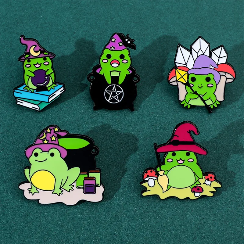 Cartoon Style Cute Animal Cartoon Frog Alloy Stamping Stoving Varnish Plating Unisex Cartoon Pinback Badge Brooches Collar Pin display picture 32