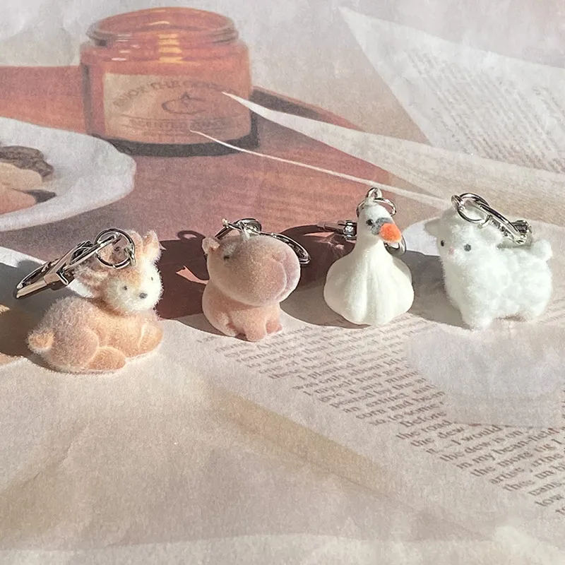 Cute Animal Alpaca Elk Synthetic Resin Alloy Unisex Bag Pendant Keychain display picture 1