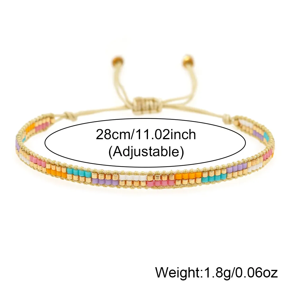 Ethnic Style Simple Style Colorful Seed Bead Knitting Women's Bracelets display picture 1