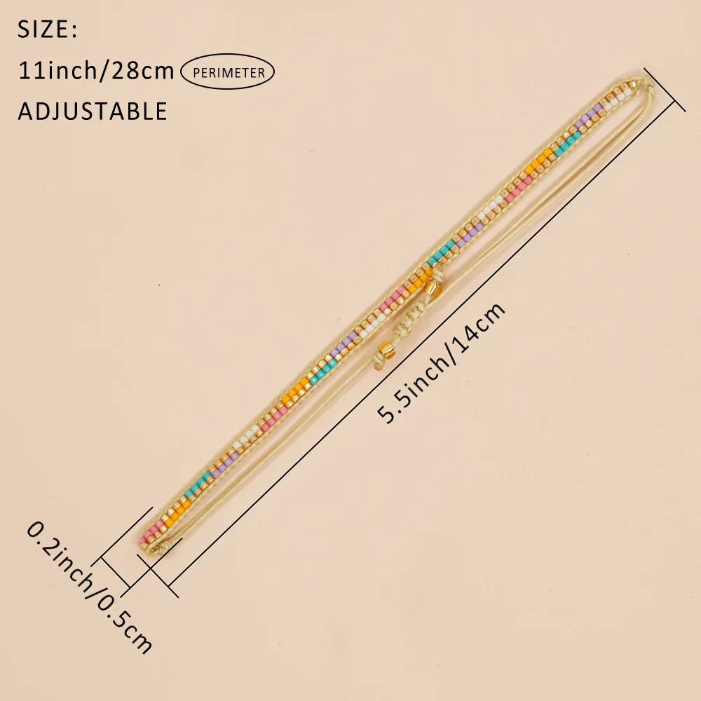 Ethnic Style Simple Style Colorful Seed Bead Knitting Women's Bracelets display picture 2