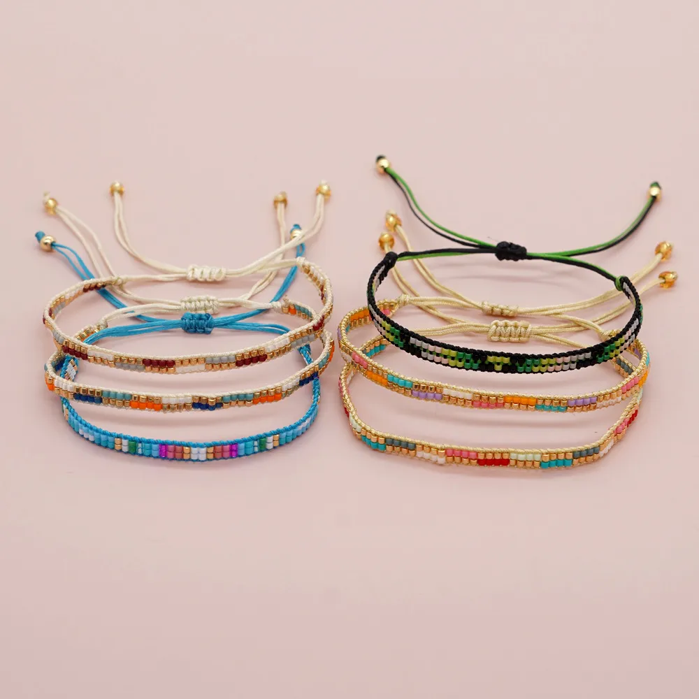 Ethnic Style Simple Style Colorful Seed Bead Knitting Women's Bracelets display picture 3