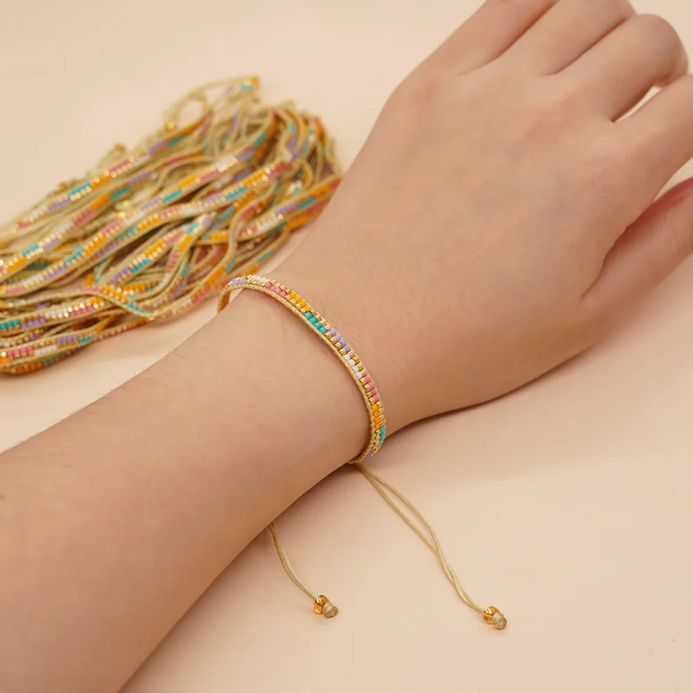 Ethnic Style Simple Style Colorful Seed Bead Knitting Women's Bracelets display picture 6