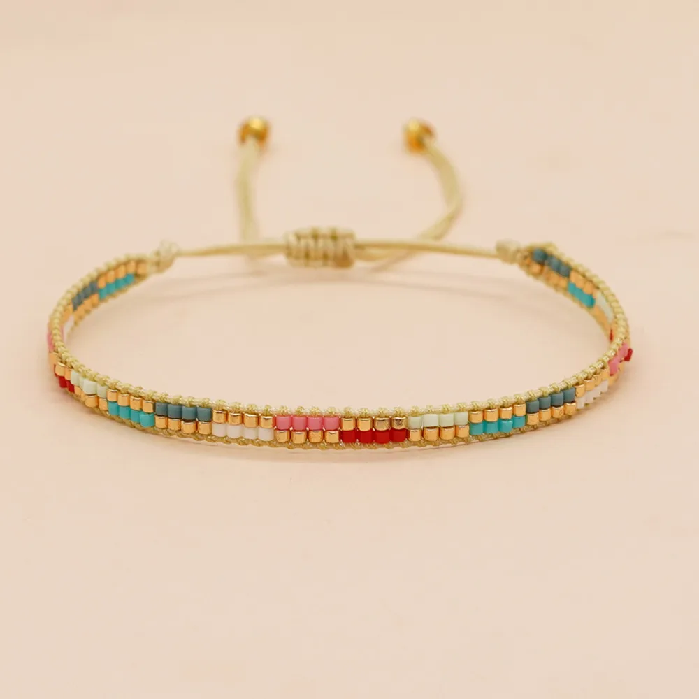 Ethnic Style Simple Style Colorful Seed Bead Knitting Women's Bracelets display picture 8