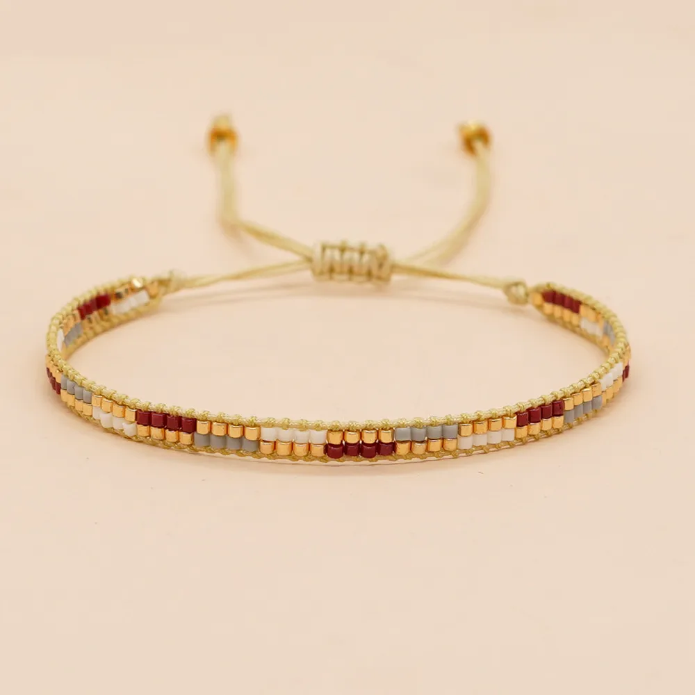 Ethnic Style Simple Style Colorful Seed Bead Knitting Women's Bracelets display picture 9