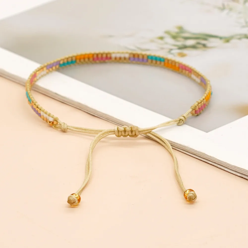 Ethnic Style Simple Style Colorful Seed Bead Knitting Women's Bracelets display picture 11