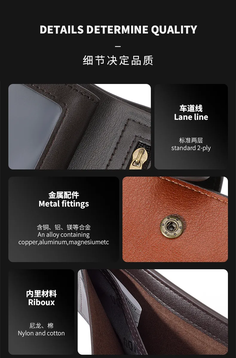 Mandu Men's Wallet New High-Grade Vertical Card Holder  Anti-Theft Swiping Wallet Coin Purse Wholesale display picture 7