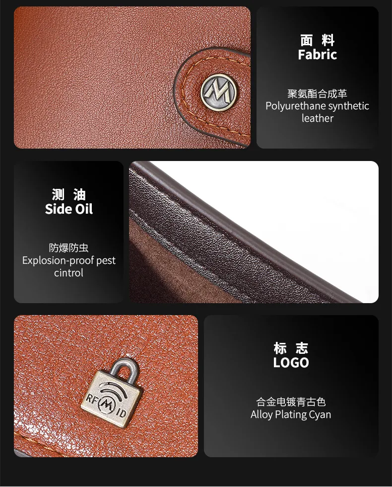 Mandu Men's Wallet New High-Grade Vertical Card Holder  Anti-Theft Swiping Wallet Coin Purse Wholesale display picture 8