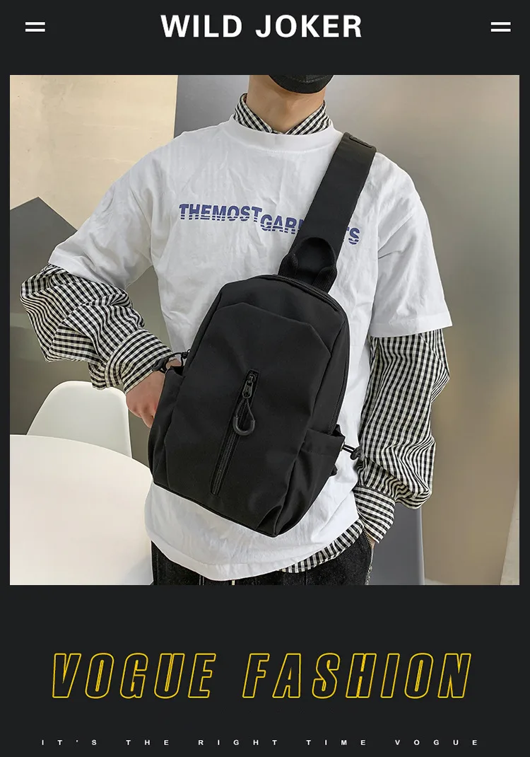 Foreign Trade Messenger Bag Men's Simple Shoulder Bag Men's Shoulder Bag New Chest Bag Small Backpack Sports Small Crossbody Bag display picture 1