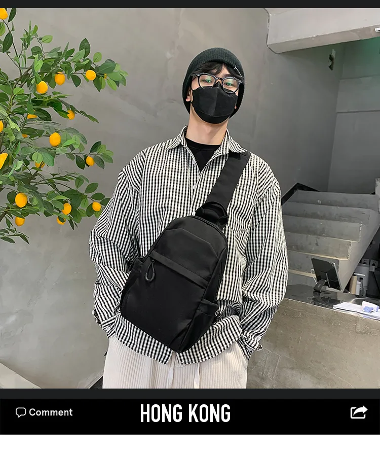 Foreign Trade Messenger Bag Men's Simple Shoulder Bag Men's Shoulder Bag New Chest Bag Small Backpack Sports Small Crossbody Bag display picture 2