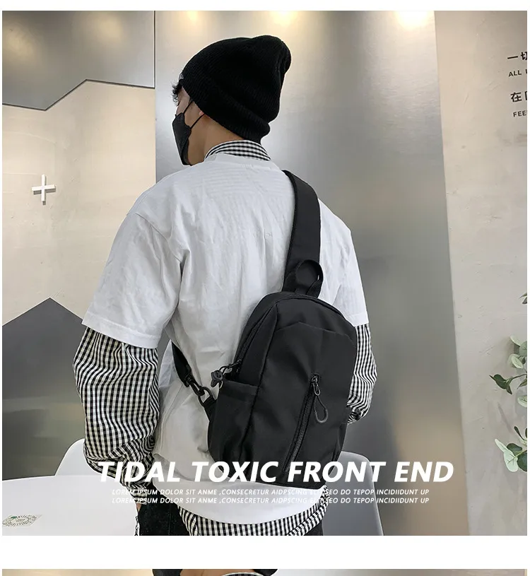 Foreign Trade Messenger Bag Men's Simple Shoulder Bag Men's Shoulder Bag New Chest Bag Small Backpack Sports Small Crossbody Bag display picture 8