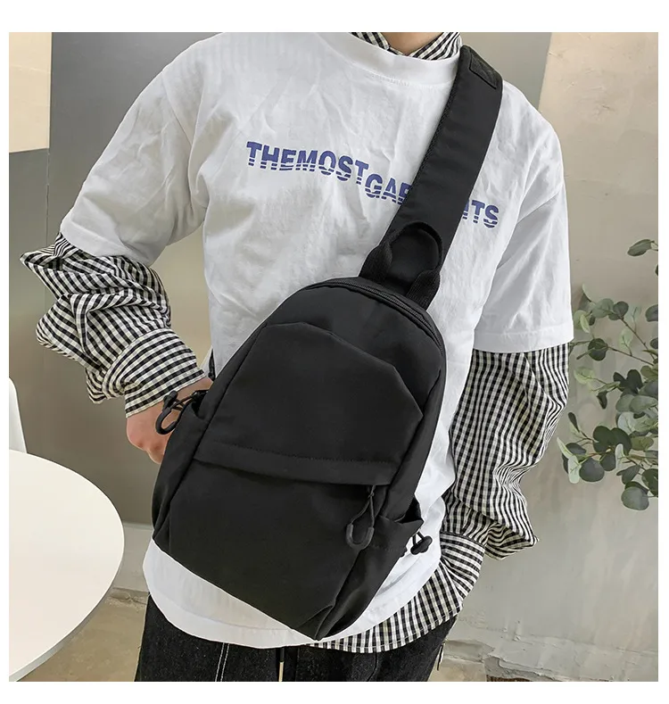 Foreign Trade Messenger Bag Men's Simple Shoulder Bag Men's Shoulder Bag New Chest Bag Small Backpack Sports Small Crossbody Bag display picture 10