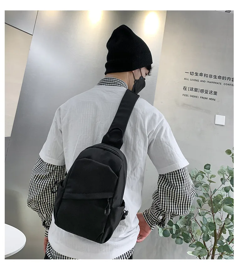 Foreign Trade Messenger Bag Men's Simple Shoulder Bag Men's Shoulder Bag New Chest Bag Small Backpack Sports Small Crossbody Bag display picture 12