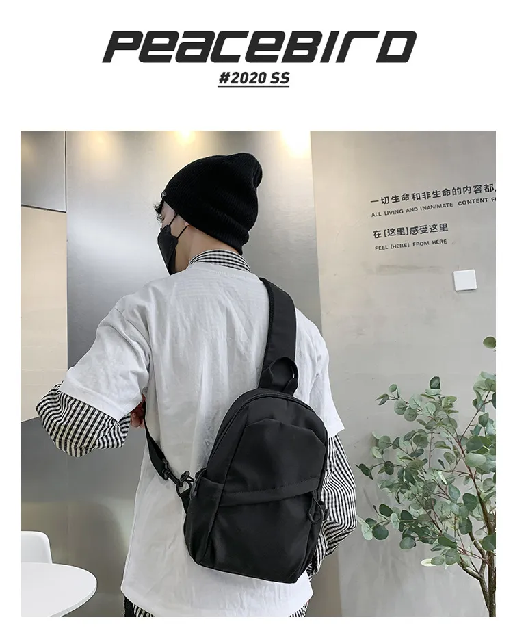 Foreign Trade Messenger Bag Men's Simple Shoulder Bag Men's Shoulder Bag New Chest Bag Small Backpack Sports Small Crossbody Bag display picture 13