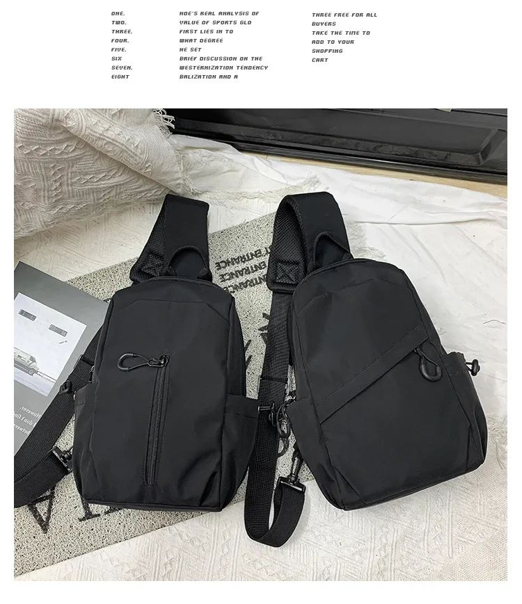 Foreign Trade Messenger Bag Men's Simple Shoulder Bag Men's Shoulder Bag New Chest Bag Small Backpack Sports Small Crossbody Bag display picture 20