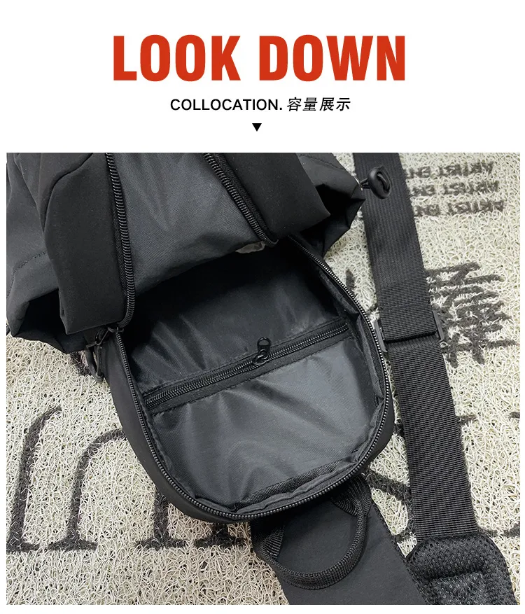 Foreign Trade Messenger Bag Men's Simple Shoulder Bag Men's Shoulder Bag New Chest Bag Small Backpack Sports Small Crossbody Bag display picture 30
