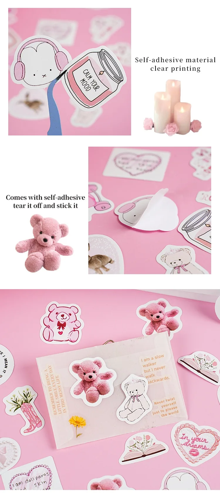 1 Set Animal Letter Learning School Graduation Paper Cartoon Style Cute Simple Style Stickers display picture 2