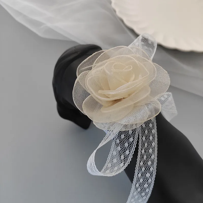 Bridesmaid Wrist Flower Bride Wedding Sisters Group Handed Flower Wedding Mori Style Beautiful Super Fairy Bracelet Wedding Supplies 5429 display picture 5