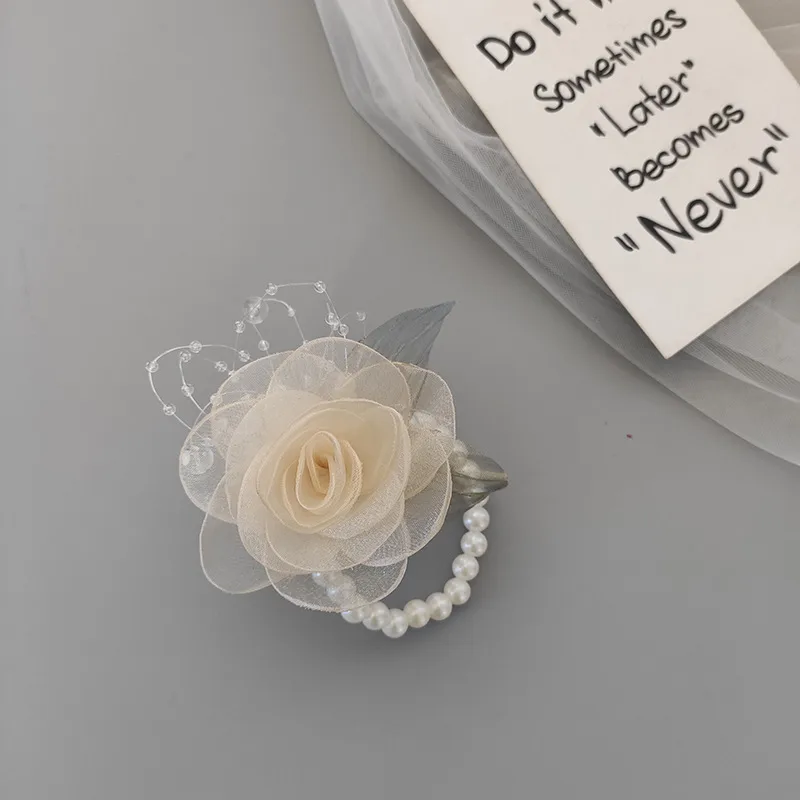 Bridesmaid Wrist Flower Bride Wedding Sisters Group Handed Flower Wedding Mori Style Beautiful Super Fairy Bracelet Wedding Supplies 5429 display picture 6
