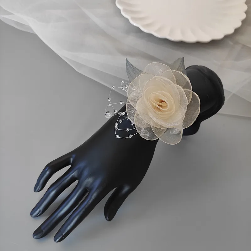 Bridesmaid Wrist Flower Bride Wedding Sisters Group Handed Flower Wedding Mori Style Beautiful Super Fairy Bracelet Wedding Supplies 5429 display picture 8