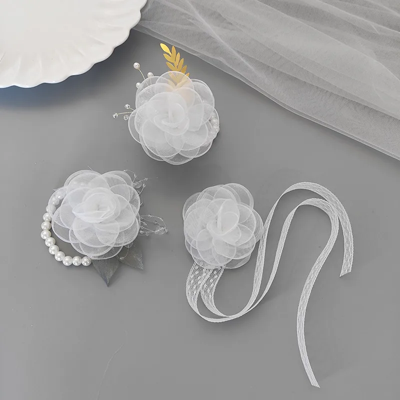 Bridesmaid Wrist Flower Bride Wedding Sisters Group Handed Flower Wedding Mori Style Beautiful Super Fairy Bracelet Wedding Supplies 5429 display picture 11