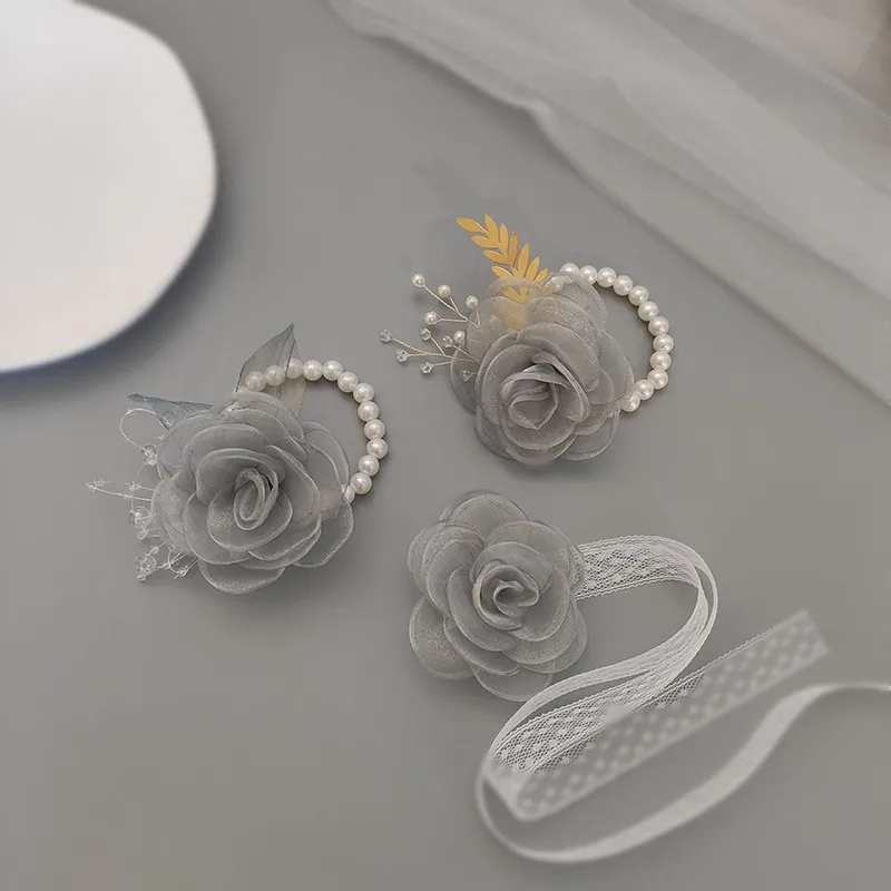 Bridesmaid Wrist Flower Bride Wedding Sisters Group Handed Flower Wedding Mori Style Beautiful Super Fairy Bracelet Wedding Supplies 5429 display picture 13