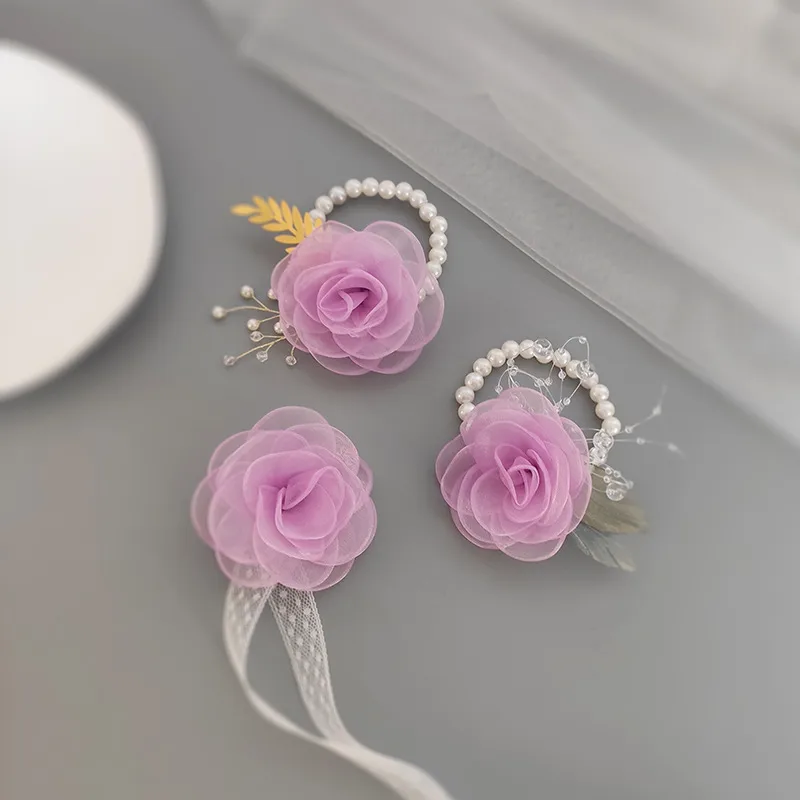 Bridesmaid Wrist Flower Bride Wedding Sisters Group Handed Flower Wedding Mori Style Beautiful Super Fairy Bracelet Wedding Supplies 5429 display picture 14