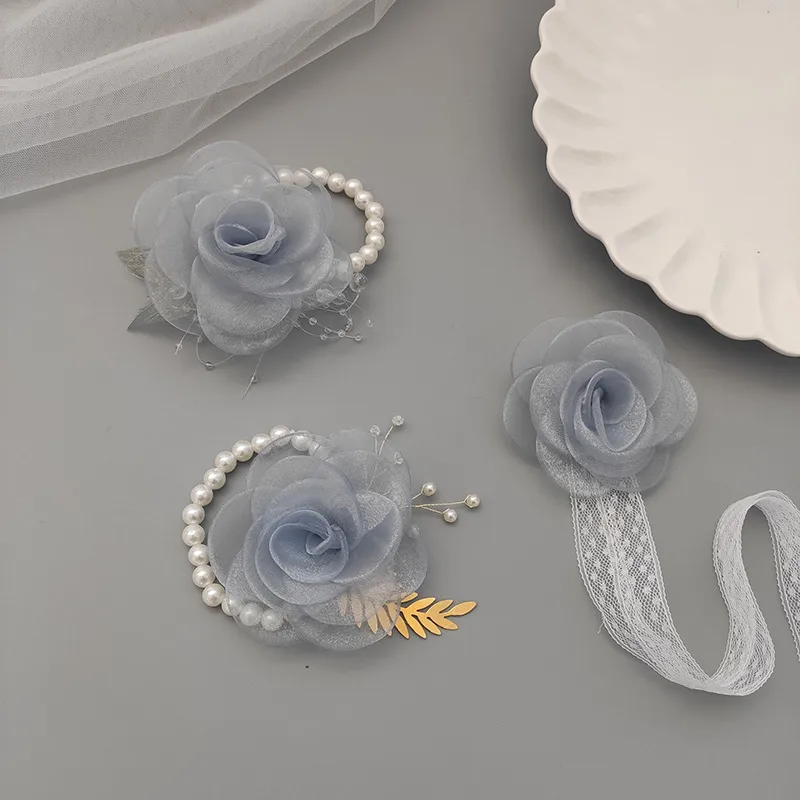 Bridesmaid Wrist Flower Bride Wedding Sisters Group Handed Flower Wedding Mori Style Beautiful Super Fairy Bracelet Wedding Supplies 5429 display picture 16
