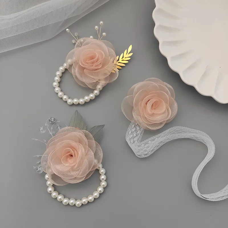 Bridesmaid Wrist Flower Bride Wedding Sisters Group Handed Flower Wedding Mori Style Beautiful Super Fairy Bracelet Wedding Supplies 5429 display picture 23