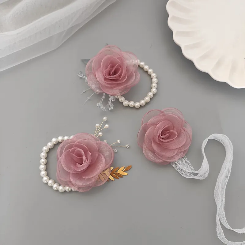 Bridesmaid Wrist Flower Bride Wedding Sisters Group Handed Flower Wedding Mori Style Beautiful Super Fairy Bracelet Wedding Supplies 5429 display picture 27