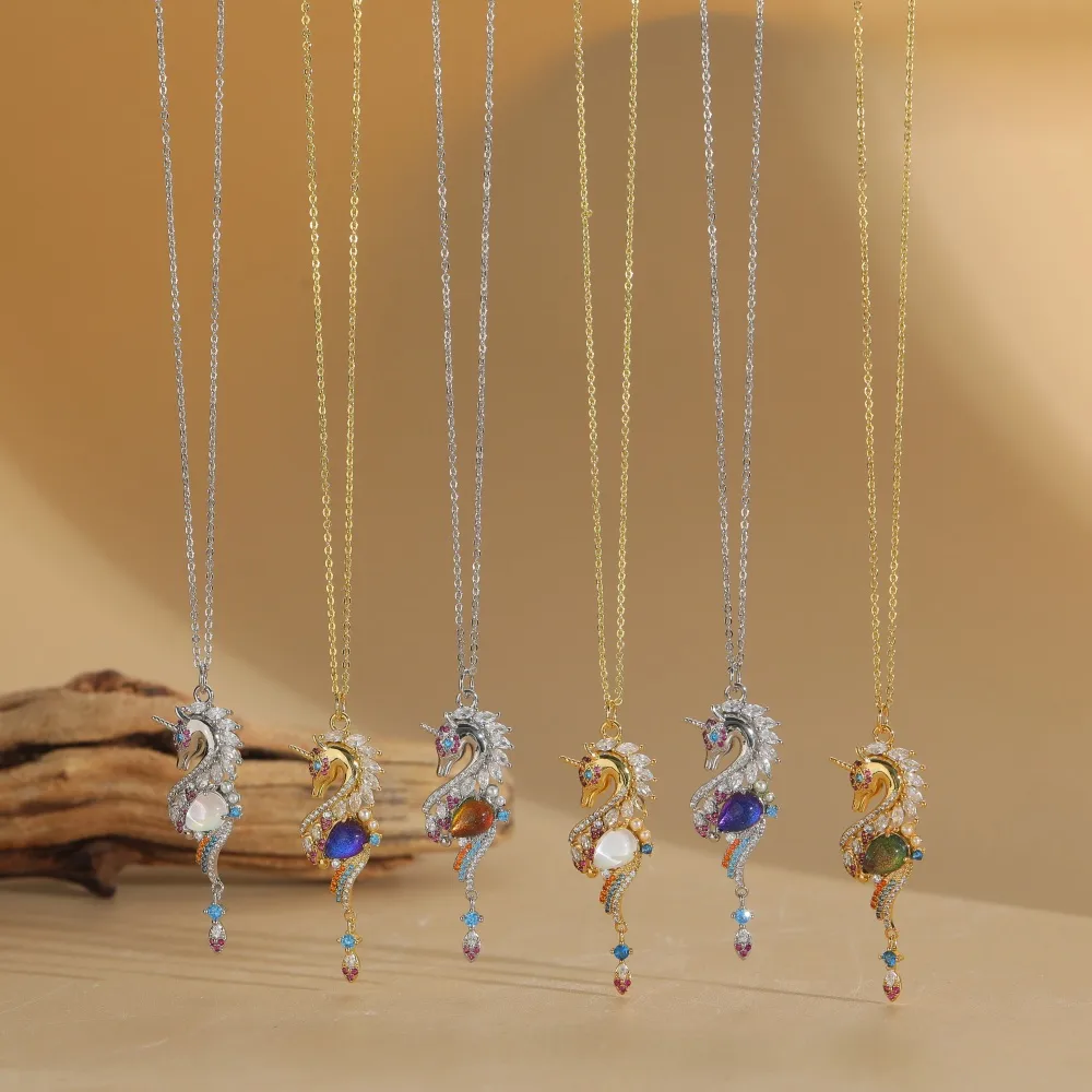 Hawaiian Animal Copper Zircon 14K Gold Plated Women's Pendant Necklace display picture 6
