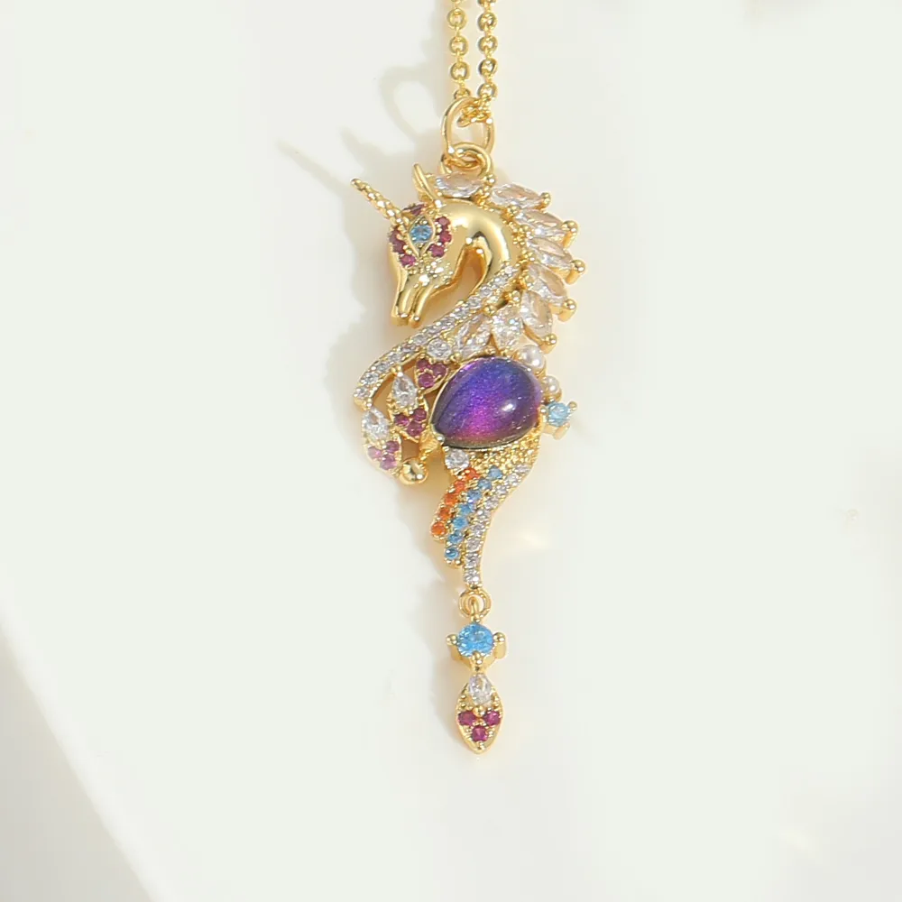 Hawaiian Animal Copper Zircon 14K Gold Plated Women's Pendant Necklace display picture 8