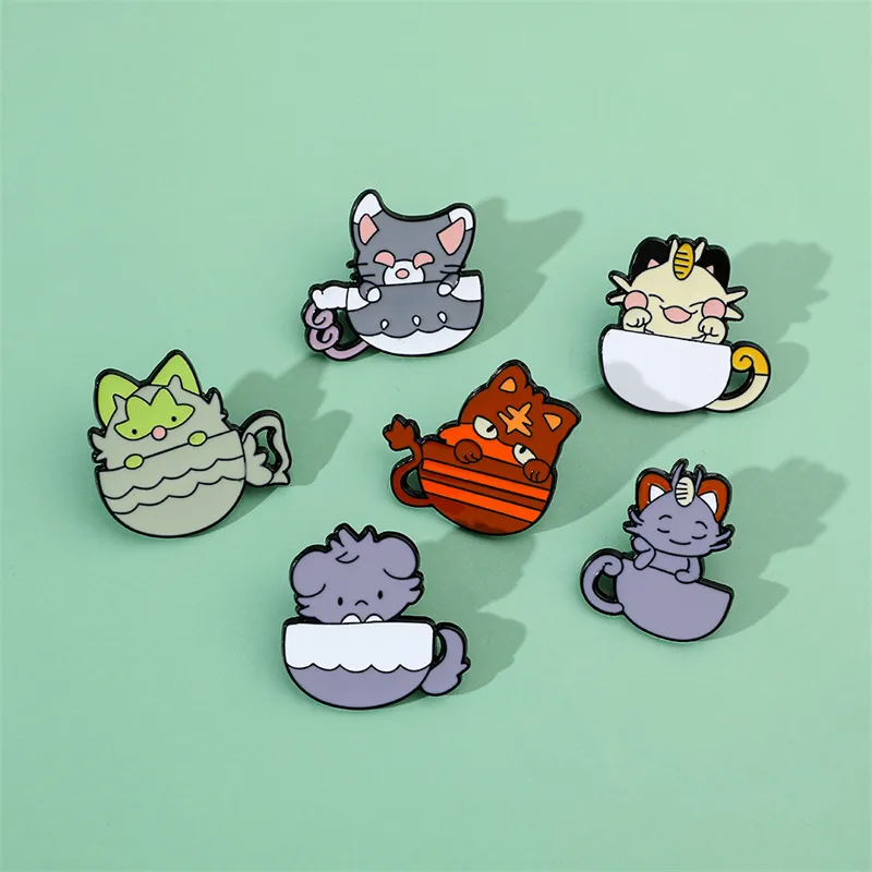 Cute Simple Style Animal Cartoon Character Alloy Stamping Stoving Varnish Plating Unisex Brooches display picture 10