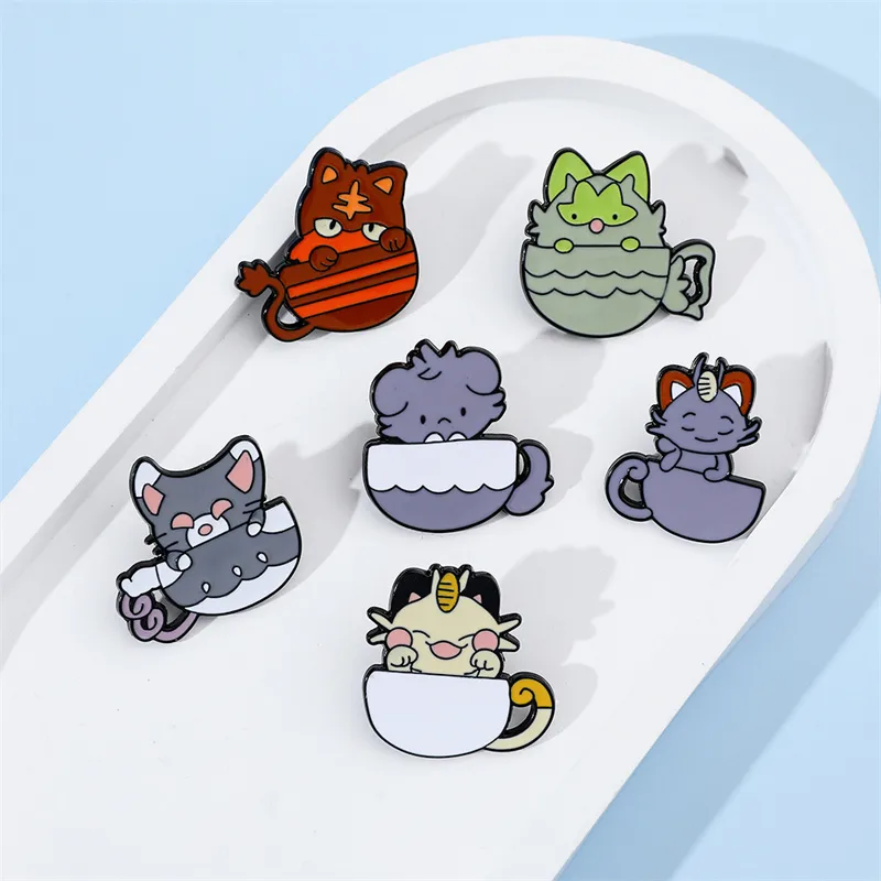 Cute Simple Style Animal Cartoon Character Alloy Stamping Stoving Varnish Plating Unisex Brooches display picture 12