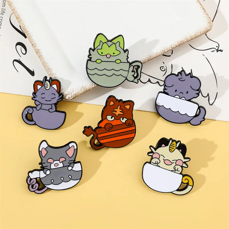 Cute Simple Style Animal Cartoon Character Alloy Stamping Stoving Varnish Plating Unisex Brooches display picture 11