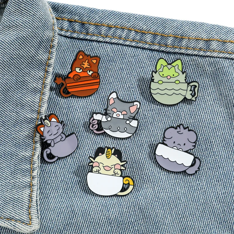 Cute Simple Style Animal Cartoon Character Alloy Stamping Stoving Varnish Plating Unisex Brooches display picture 1