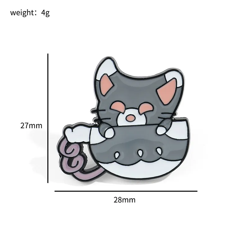 Cute Simple Style Animal Cartoon Character Alloy Stamping Stoving Varnish Plating Unisex Brooches display picture 5