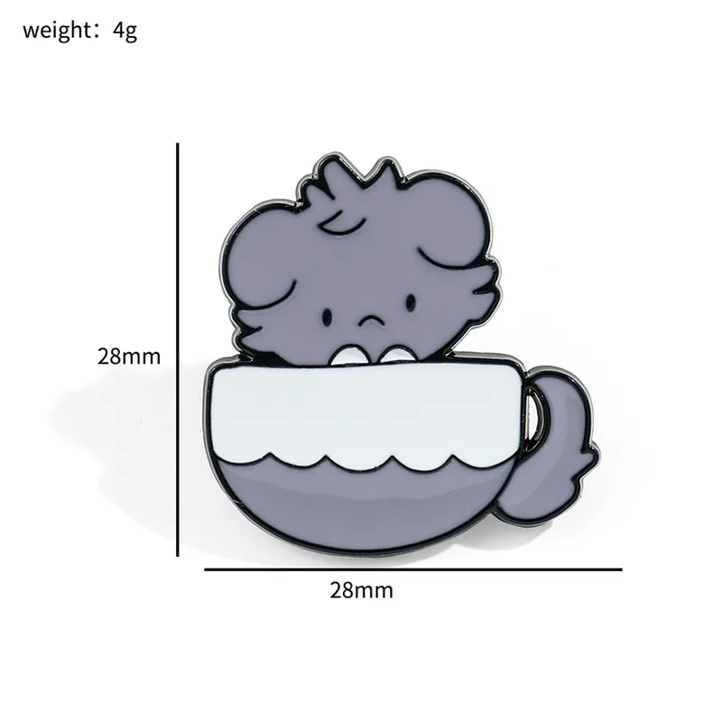 Cute Simple Style Animal Cartoon Character Alloy Stamping Stoving Varnish Plating Unisex Brooches display picture 4