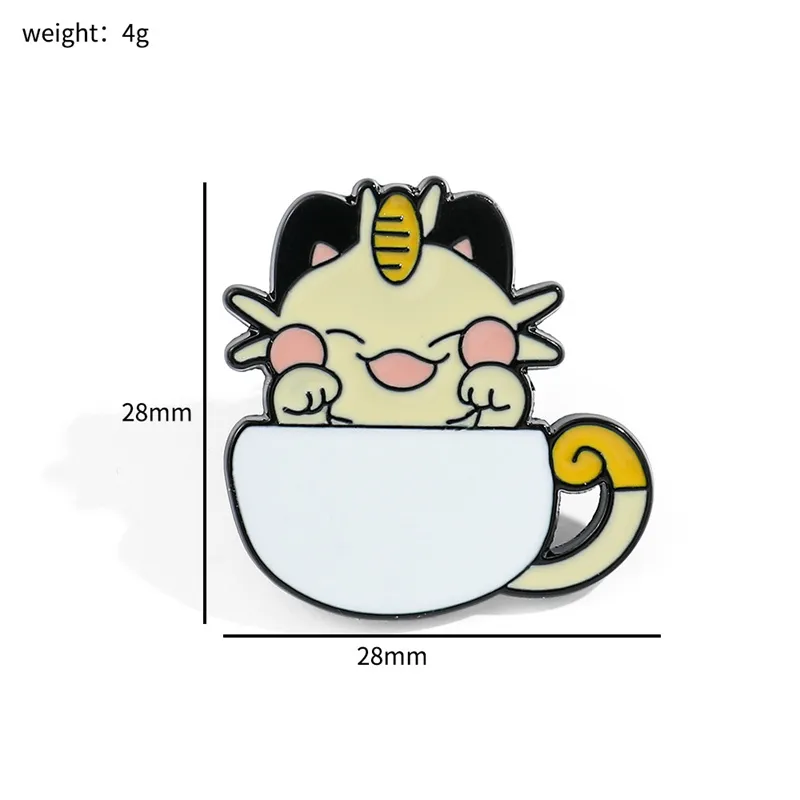 Cute Simple Style Animal Cartoon Character Alloy Stamping Stoving Varnish Plating Unisex Brooches display picture 6