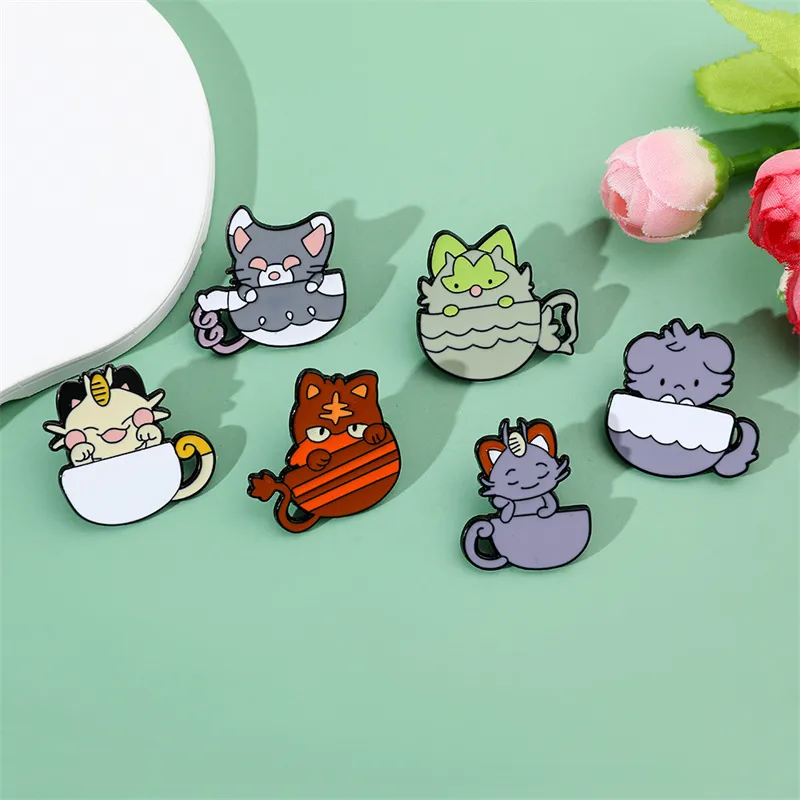 Cute Simple Style Animal Cartoon Character Alloy Stamping Stoving Varnish Plating Unisex Brooches display picture 17
