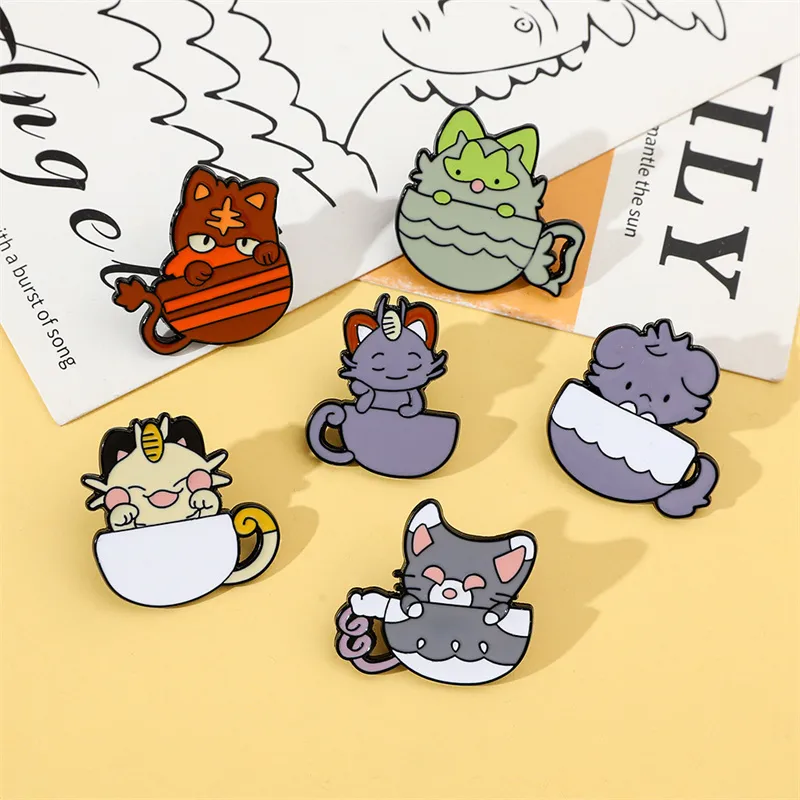 Cute Simple Style Animal Cartoon Character Alloy Stamping Stoving Varnish Plating Unisex Brooches display picture 16