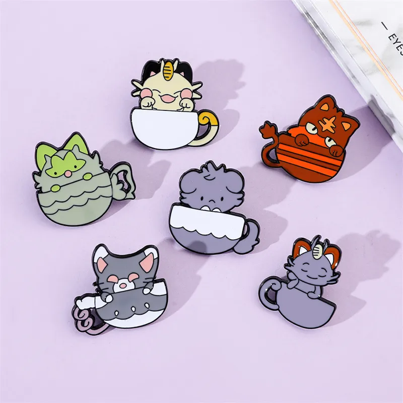 Cute Simple Style Animal Cartoon Character Alloy Stamping Stoving Varnish Plating Unisex Brooches display picture 19