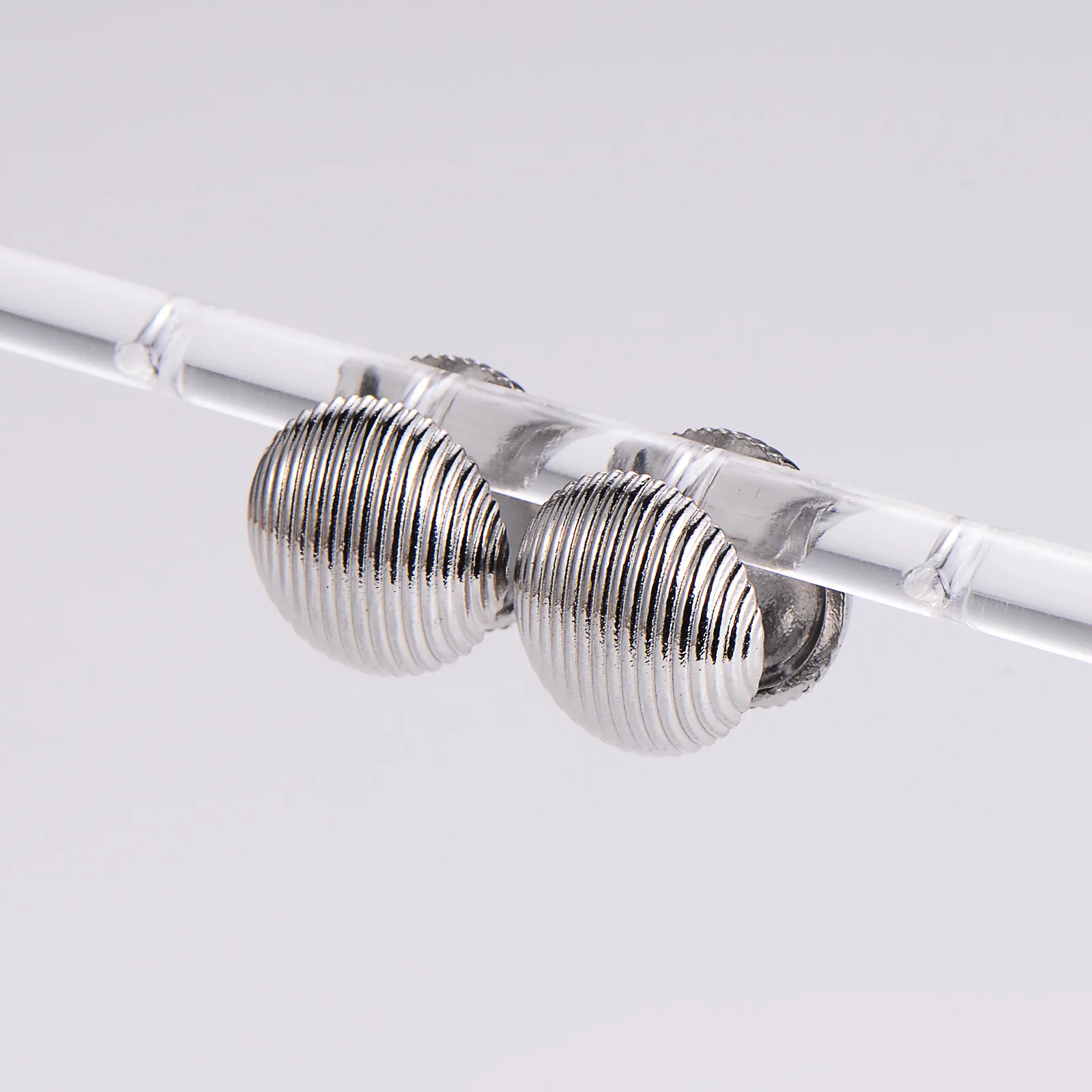 1 Pair Hip-Hop Retro Simple Style Round 304 Stainless Steel Ear Studs display picture 5