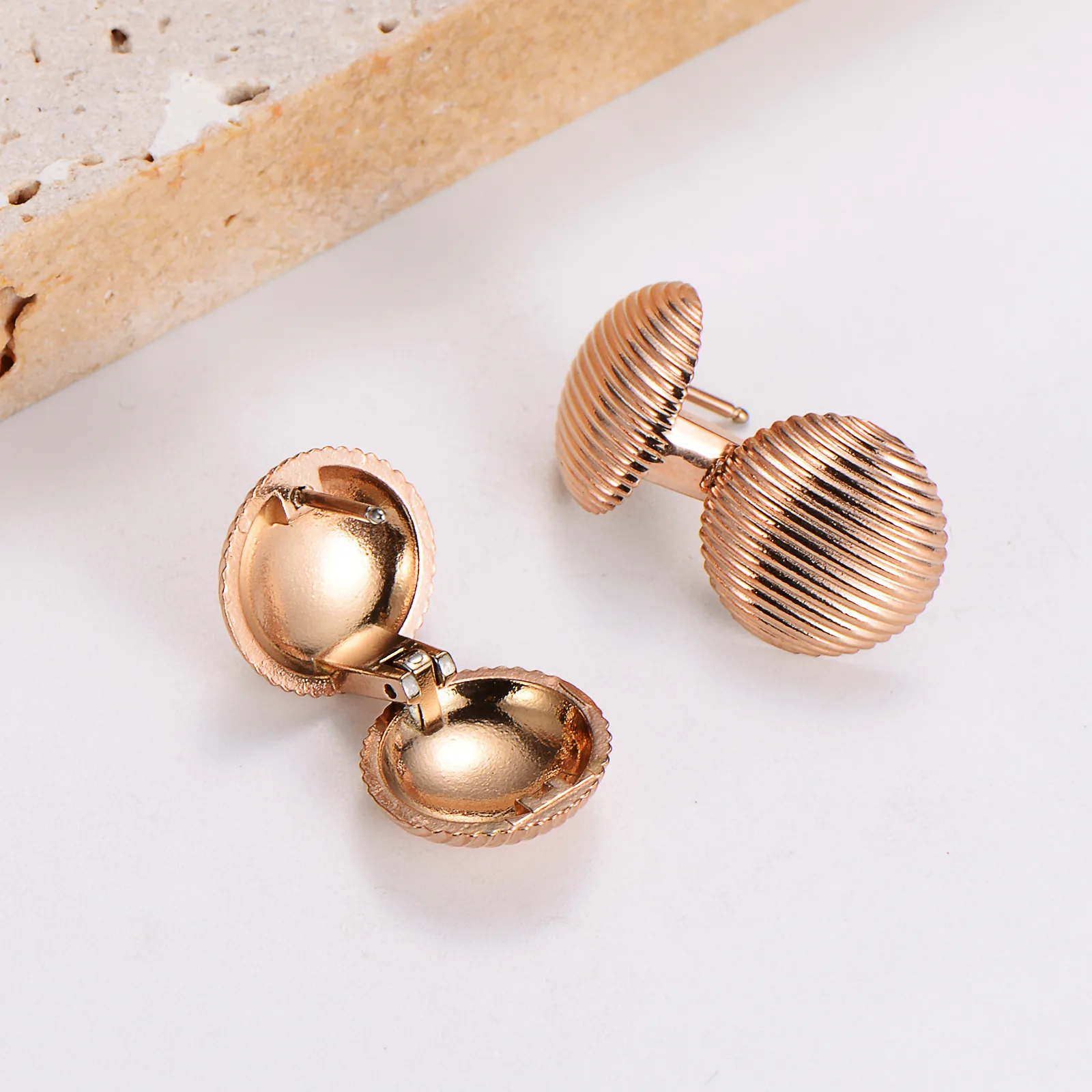 1 Pair Hip-Hop Retro Simple Style Round 304 Stainless Steel Ear Studs display picture 7